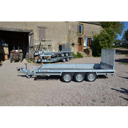 Vlemmix Porte-engin 400 x 180 PTAC 3500 kg 3 essieux 3x1350 kg